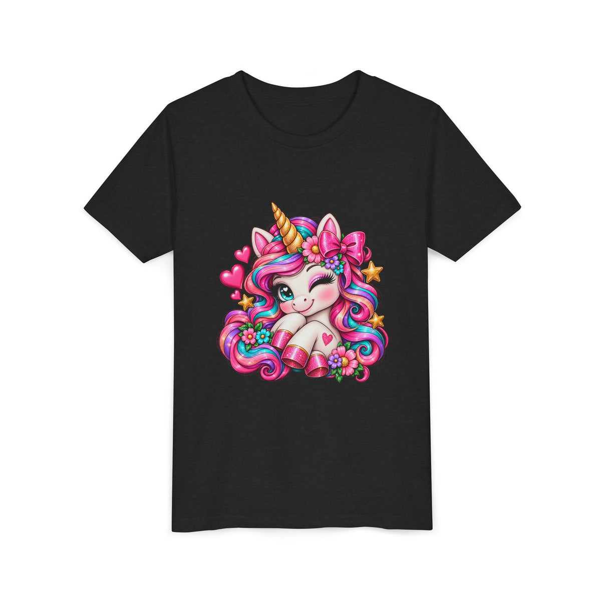Youth Unicorn Tee — Cute Rainbow Unicorn Graphic Shirt for Kids