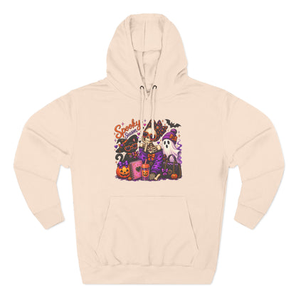 Halloween Ghost Crew Hoodie — 'Spooky Season' Cute Haunted Pumpkin Design
