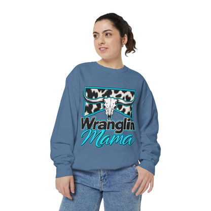 Wranglin' Mama Cow Skull Sweatshirt