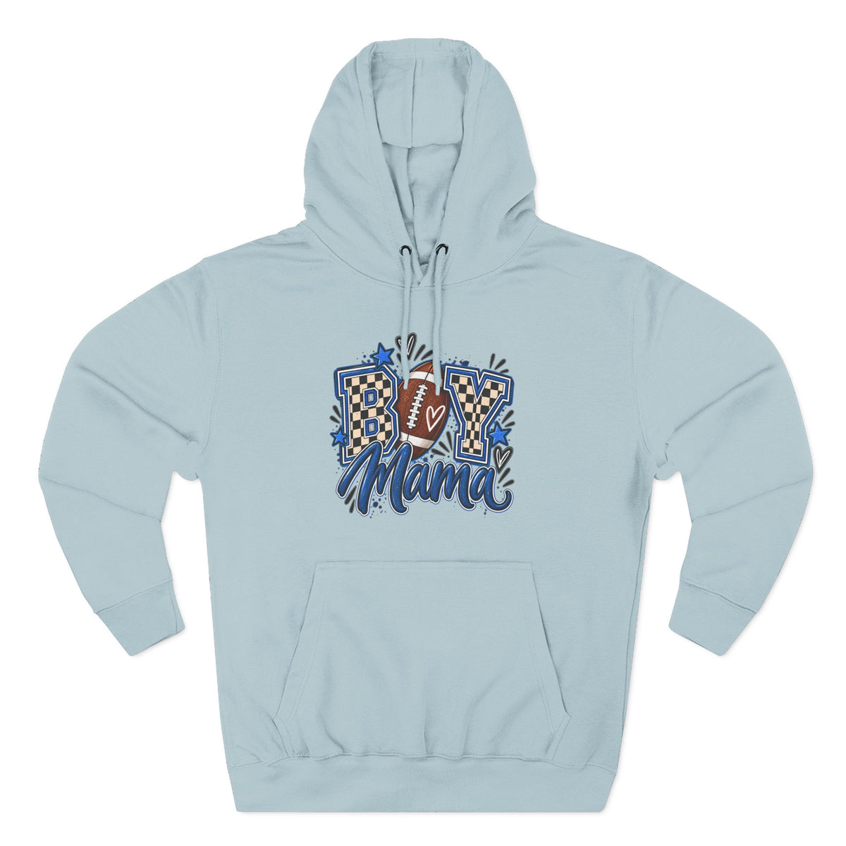 Football Mama Hoodie - 'Boy Mama' Cheerful Vintage Football Graphic Pullover