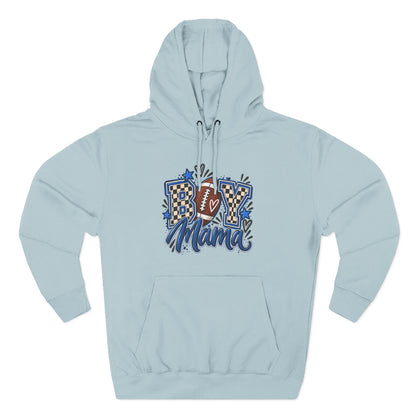 Football Mama Hoodie - 'Boy Mama' Cheerful Vintage Football Graphic Pullover