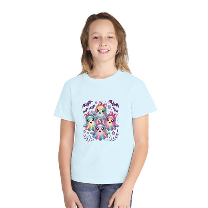 Cute Pastel Ghosts Halloween Youth Tee