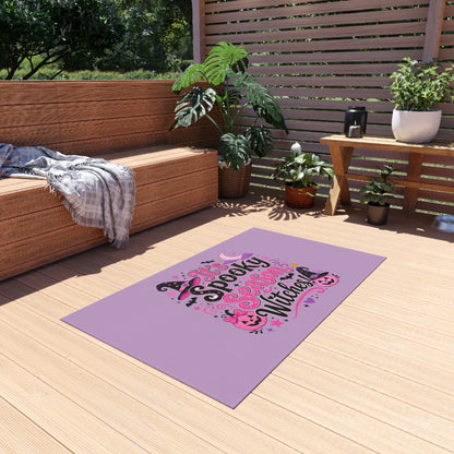 Outdoor Rug — "It's Spooky Season Witches" Halloween Porch Mat