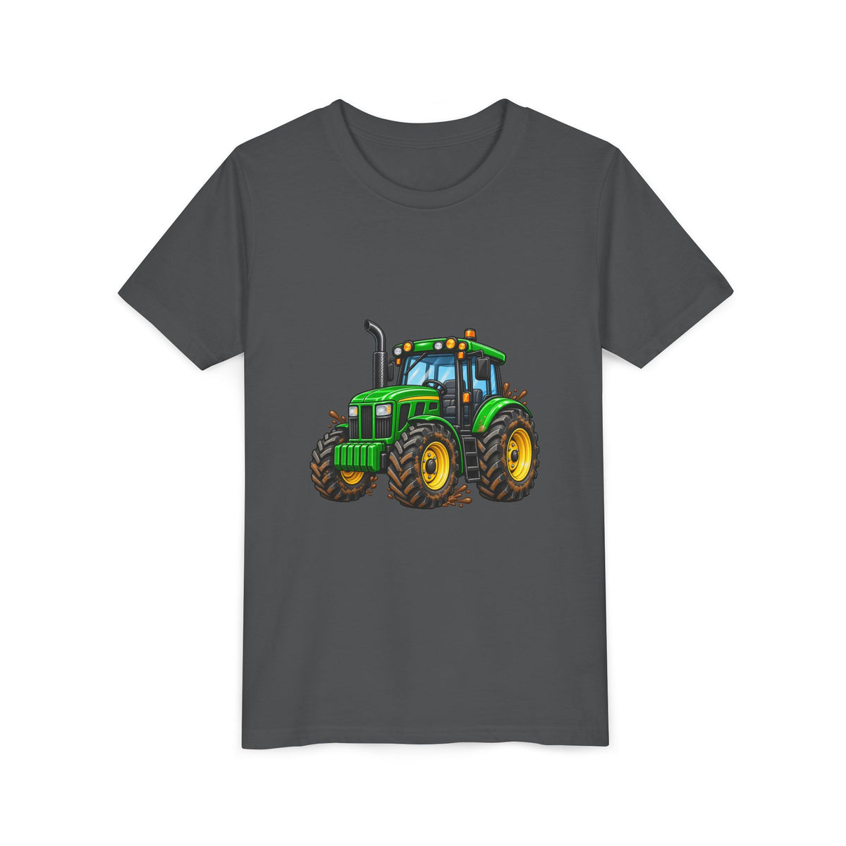 Kids Green Tractor T‑Shirt — Youth Farm Tractor Tee
