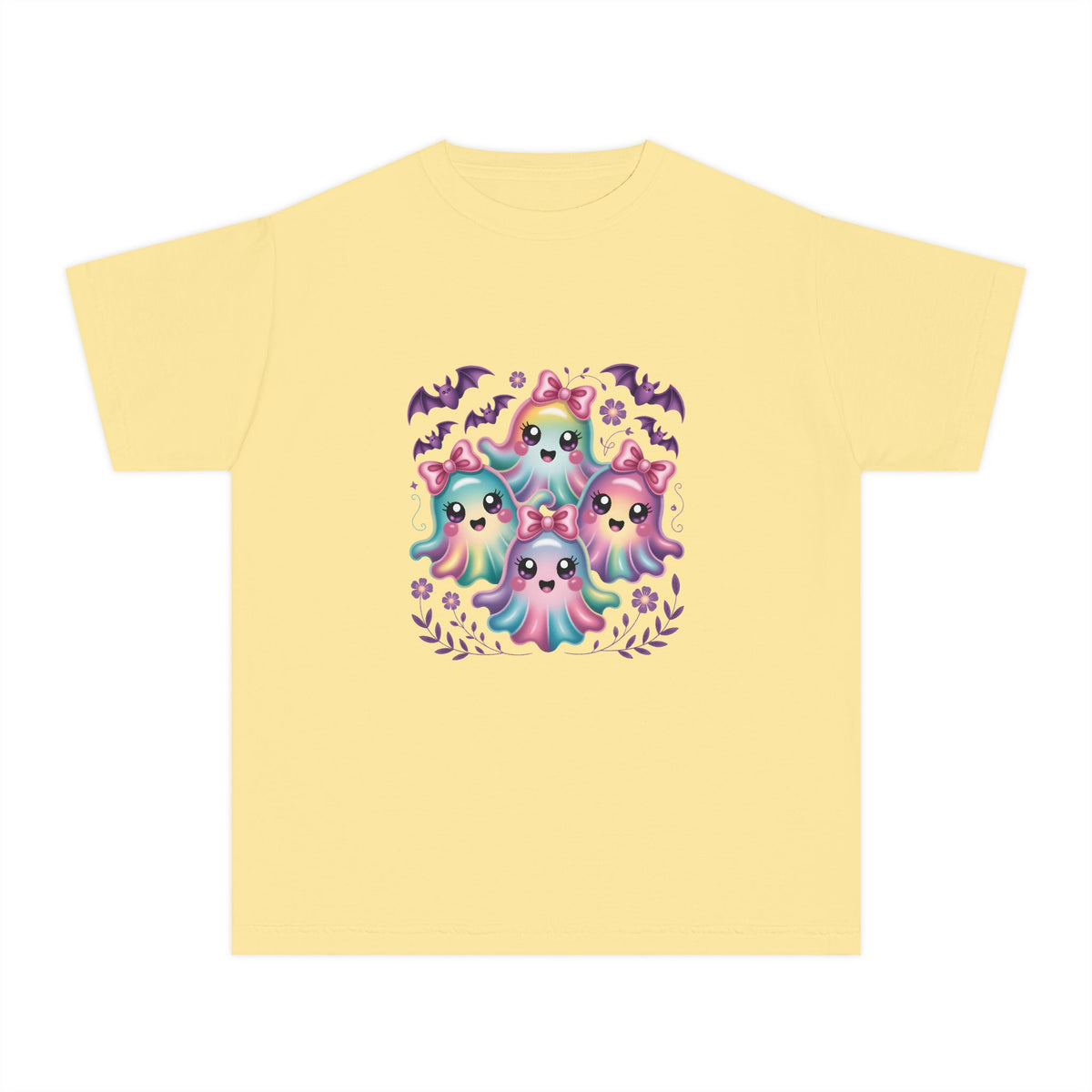 Cute Pastel Ghosts Halloween Youth Tee