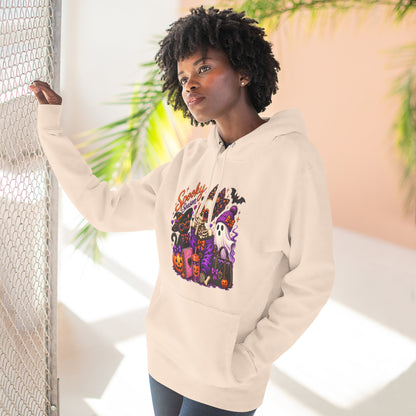 Halloween Ghost Crew Hoodie — 'Spooky Season' Cute Haunted Pumpkin Design