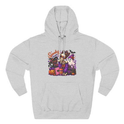 Halloween Ghost Crew Hoodie — 'Spooky Season' Cute Haunted Pumpkin Design