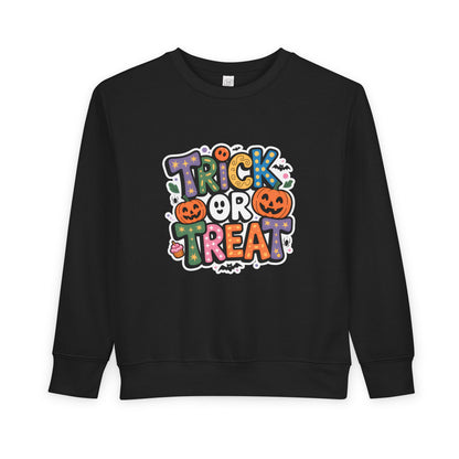 Toddler Sweatshirt - Cute "Trick or Treat" Halloween Pullover with Pumpkins
