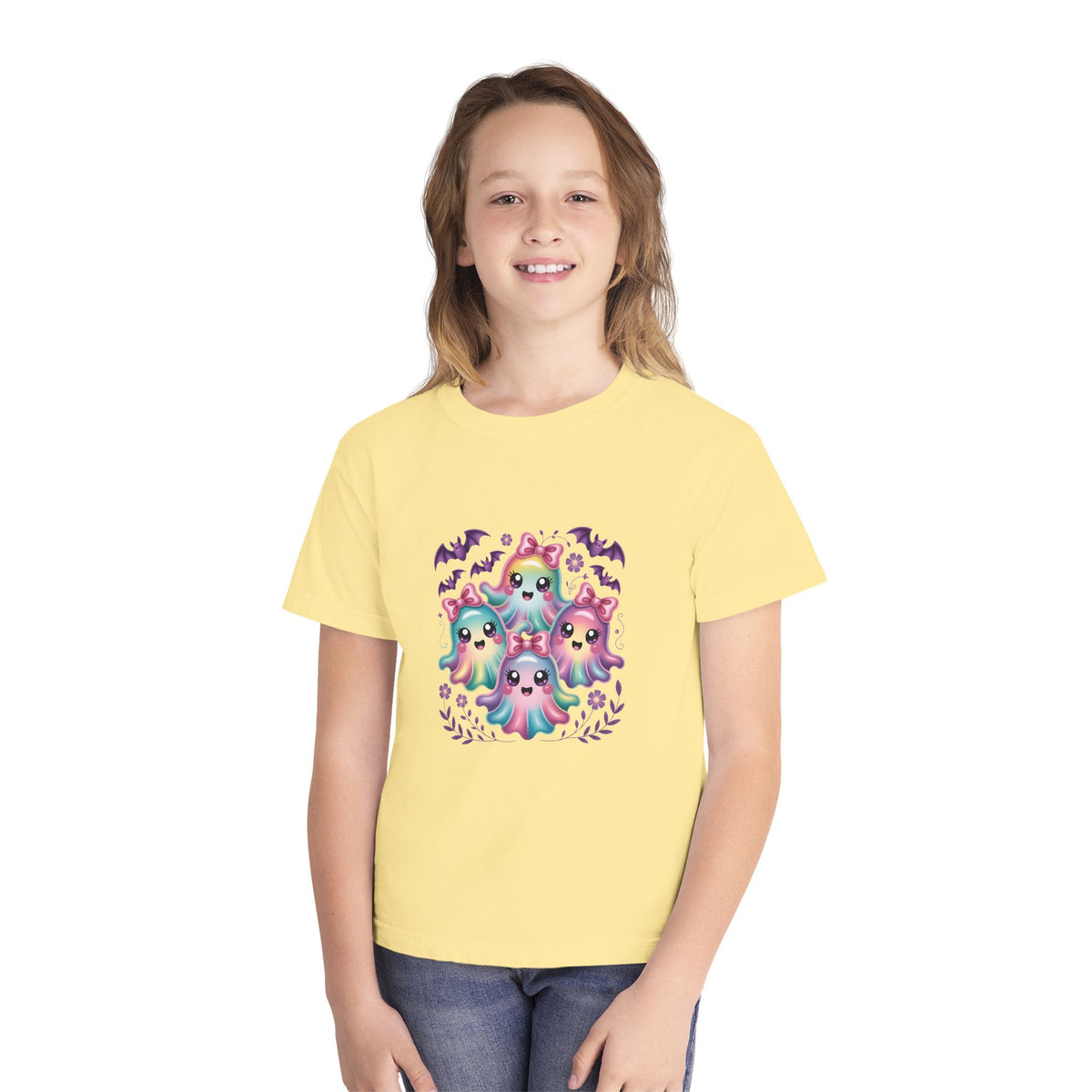 Cute Pastel Ghosts Halloween Youth Tee