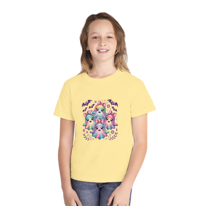 Cute Pastel Ghosts Halloween Youth Tee