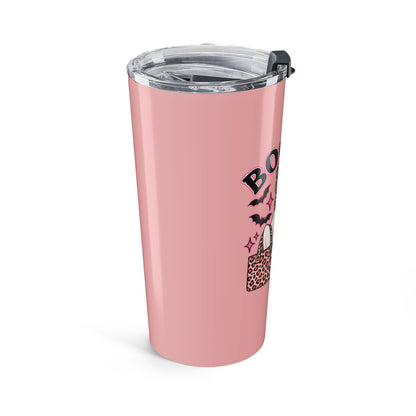 Boo-Jee 20oz Pink Leopard Ghost Tumbler — Cute Halloween Travel Mug