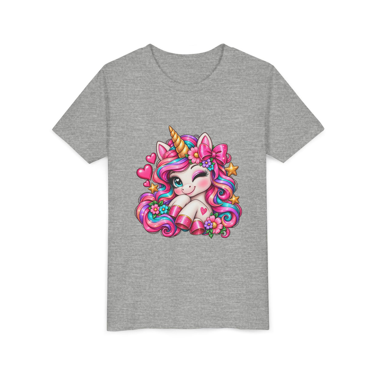 Youth Unicorn Tee — Cute Rainbow Unicorn Graphic Shirt for Kids