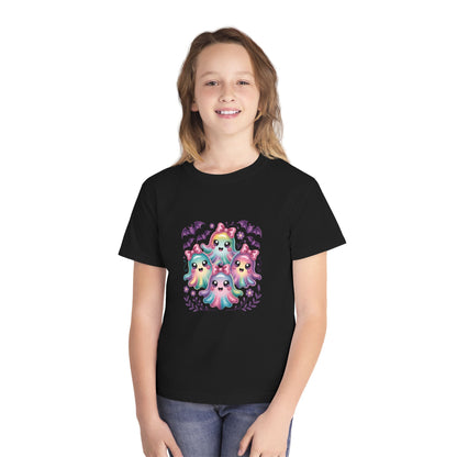 Cute Pastel Ghosts Halloween Youth Tee