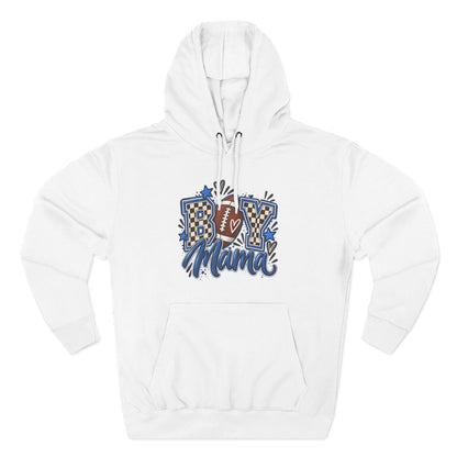 Football Mama Hoodie - 'Boy Mama' Cheerful Vintage Football Graphic Pullover