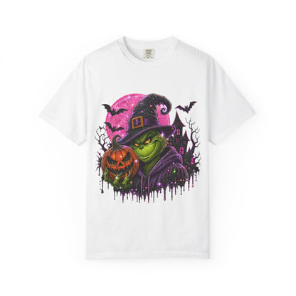 Wicked Green Witch Halloween T-Shirt — Pumpkin, Bats & Haunted Night Design