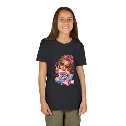 Girl Boss Youth Tee — Cute Cartoon Girl Graphic Shirt