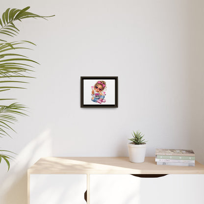 Girl Boss Wall Art — Framed Matte Canvas Print