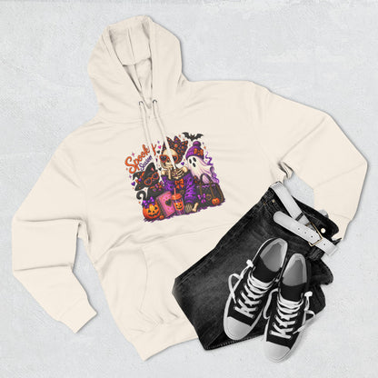 Halloween Ghost Crew Hoodie — 'Spooky Season' Cute Haunted Pumpkin Design