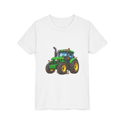 Kids Green Tractor T‑Shirt — Youth Farm Tractor Tee