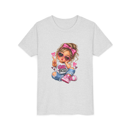 Girl Boss Youth Tee — Cute Cartoon Girl Graphic Shirt