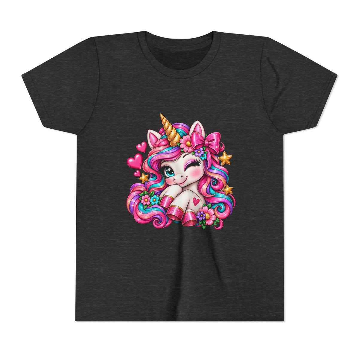 Youth Unicorn Tee — Cute Rainbow Unicorn Graphic Shirt for Kids