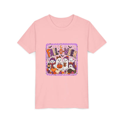 Kids Halloween T‑Shirt — Cute Ghosts & Pumpkins “Halloween” Graphic