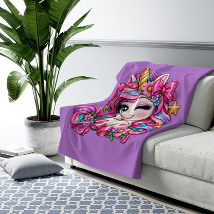 Magical Rainbow Unicorn Cozy Blanket