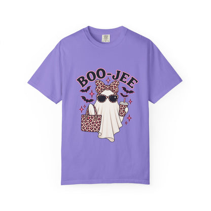 Boo-Jee Ghost Graphic T-Shirt — Leopard Print Halloween Tee