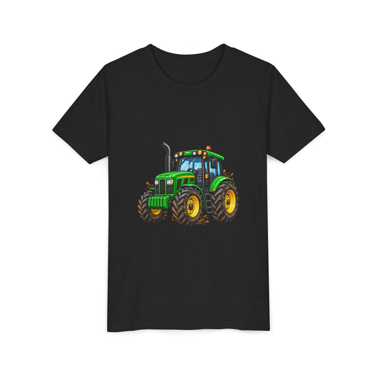 Kids Green Tractor T‑Shirt — Youth Farm Tractor Tee