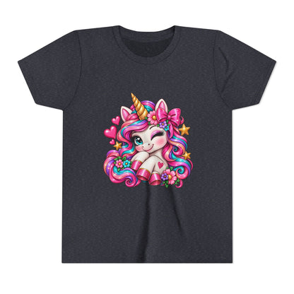 Youth Unicorn Tee — Cute Rainbow Unicorn Graphic Shirt for Kids