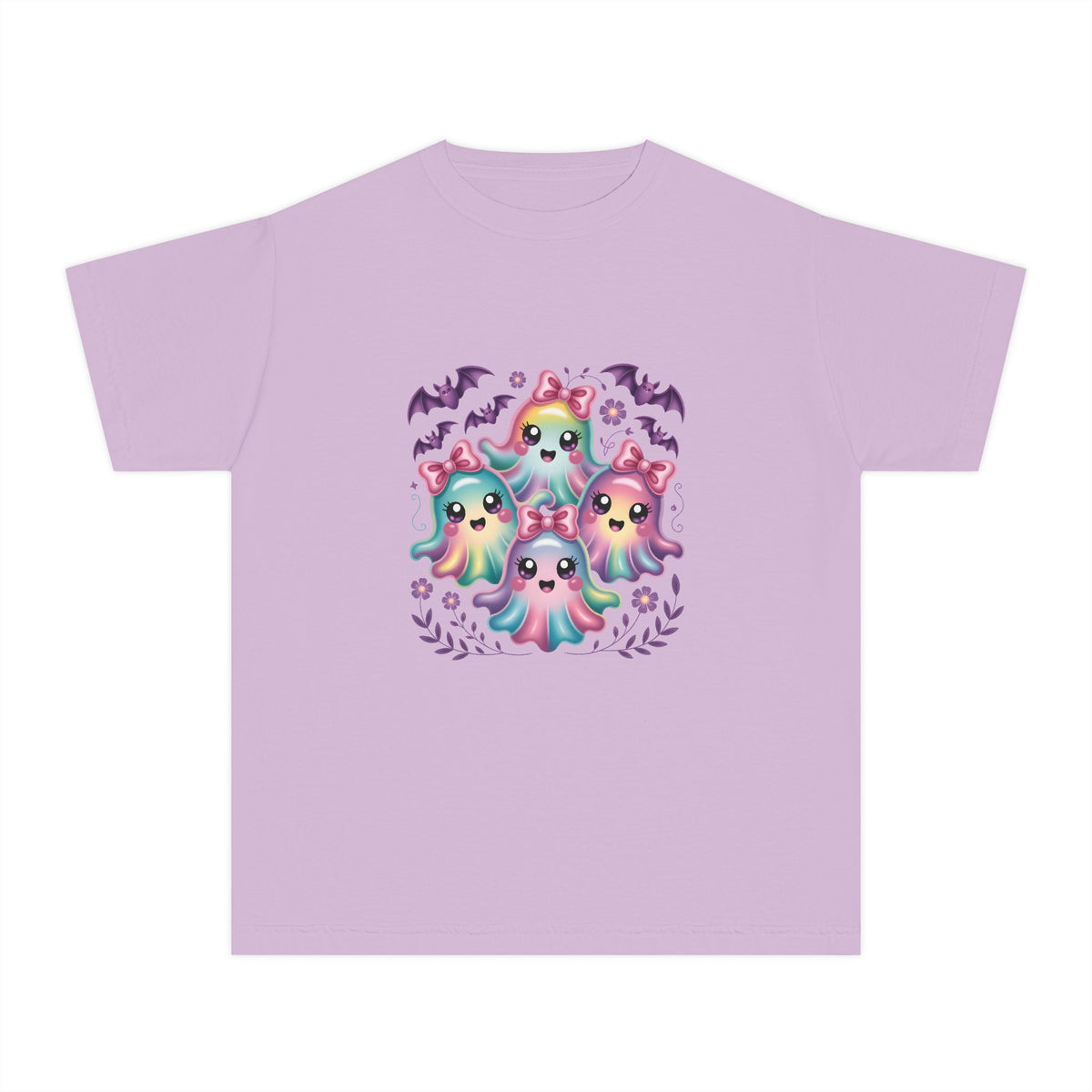 Cute Pastel Ghosts Halloween Youth Tee