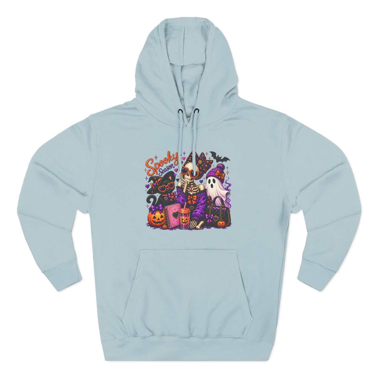 Halloween Ghost Crew Hoodie — 'Spooky Season' Cute Haunted Pumpkin Design