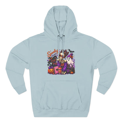 Halloween Ghost Crew Hoodie — 'Spooky Season' Cute Haunted Pumpkin Design