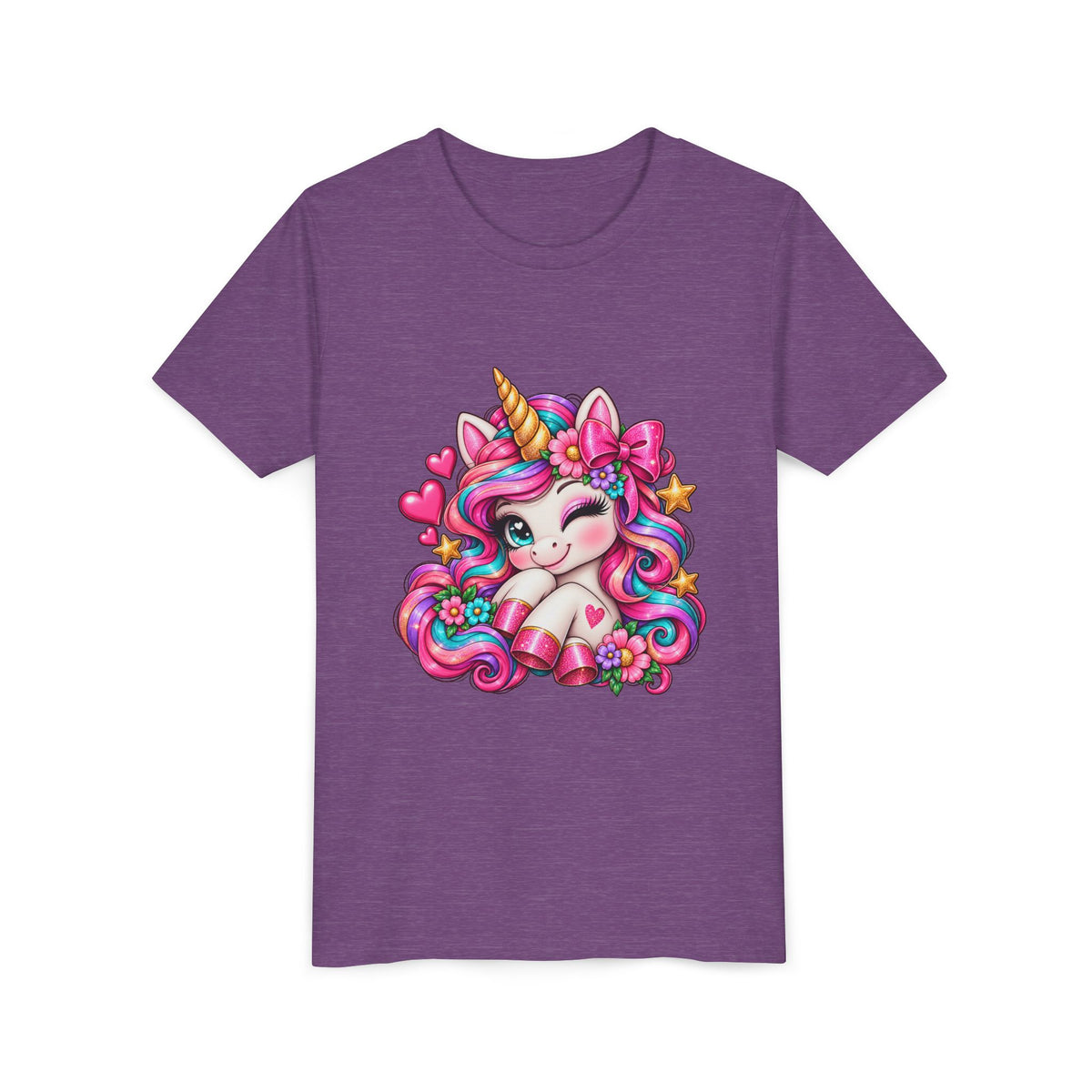Youth Unicorn Tee — Cute Rainbow Unicorn Graphic Shirt for Kids