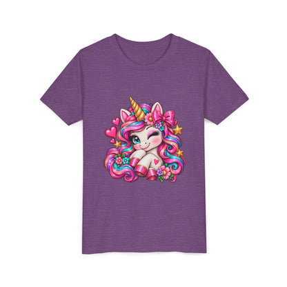 Youth Unicorn Tee — Cute Rainbow Unicorn Graphic Shirt for Kids