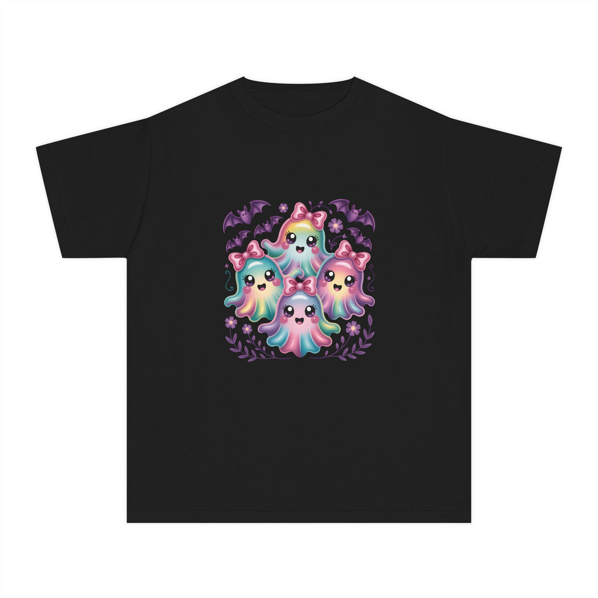 Cute Pastel Ghosts Halloween Youth Tee