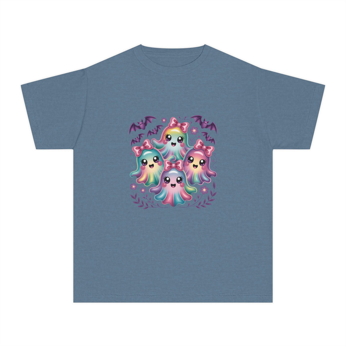 Cute Pastel Ghosts Halloween Youth Tee