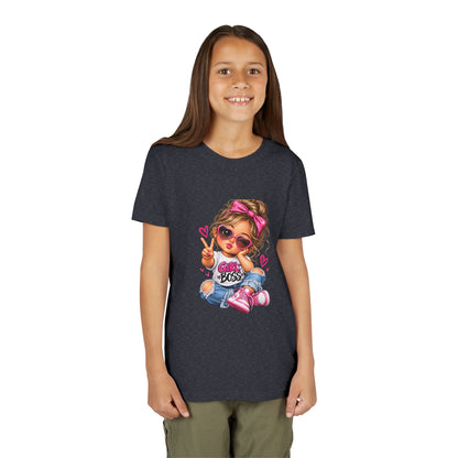 Girl Boss Youth Tee — Cute Cartoon Girl Graphic Shirt