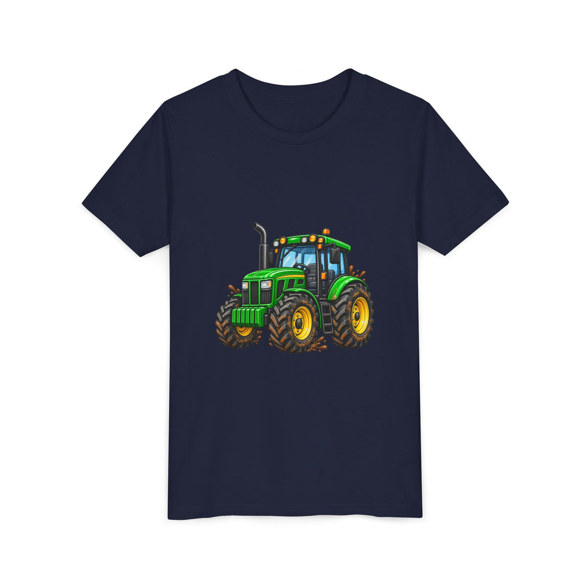 Kids Green Tractor T‑Shirt — Youth Farm Tractor Tee