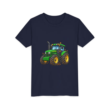Kids Green Tractor T‑Shirt — Youth Farm Tractor Tee