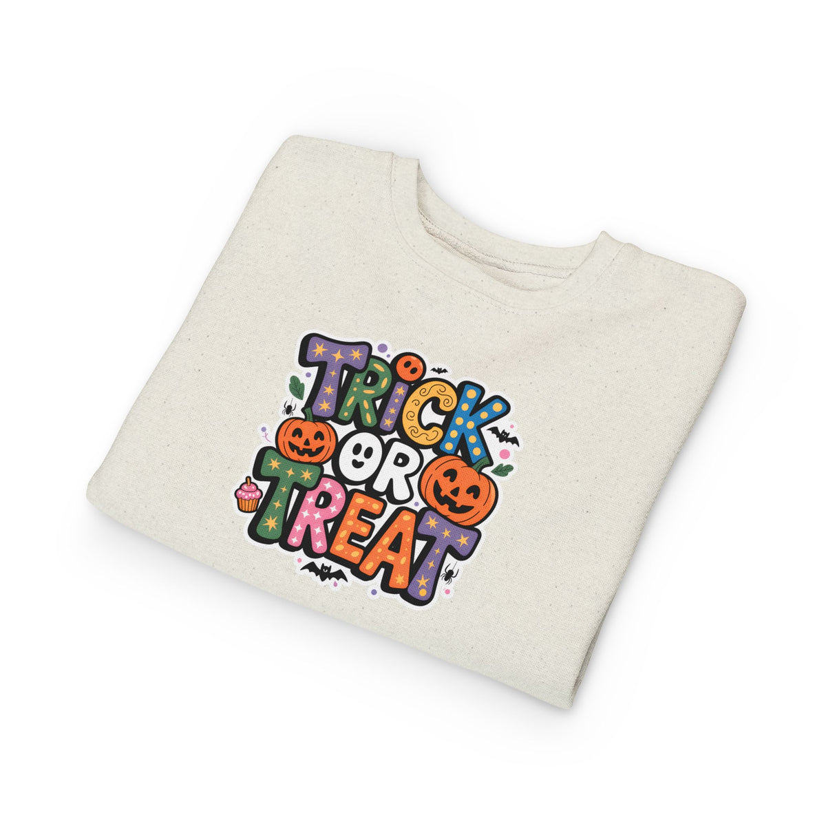 Toddler Sweatshirt - Cute "Trick or Treat" Halloween Pullover with Pumpkins