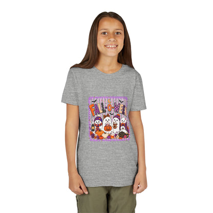Kids Halloween T‑Shirt — Cute Ghosts & Pumpkins “Halloween” Graphic