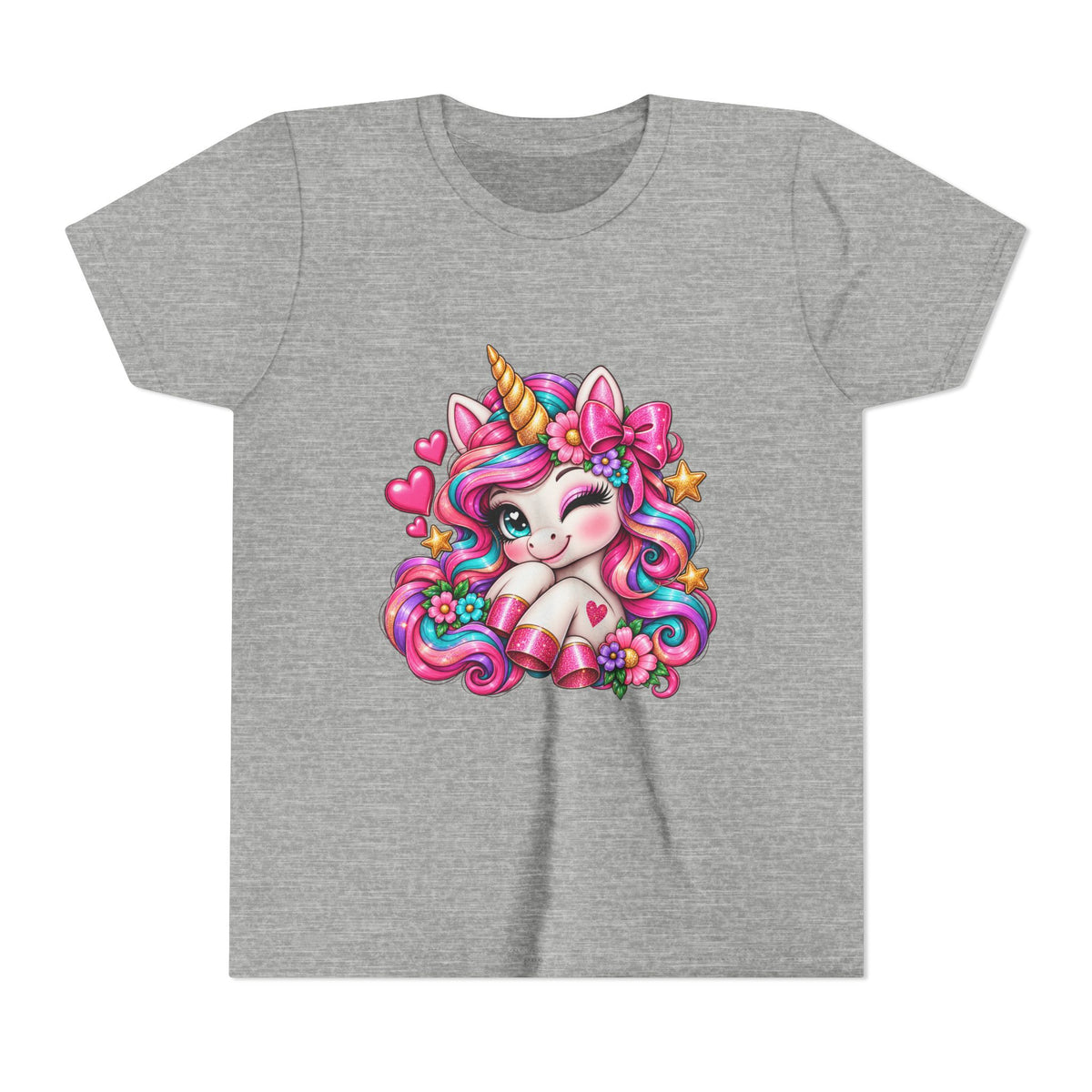 Youth Unicorn Tee — Cute Rainbow Unicorn Graphic Shirt for Kids