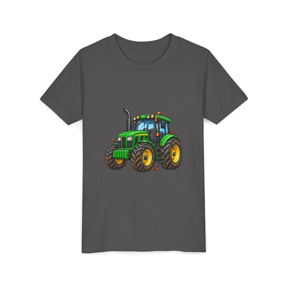Kids Green Tractor T‑Shirt — Youth Farm Tractor Tee
