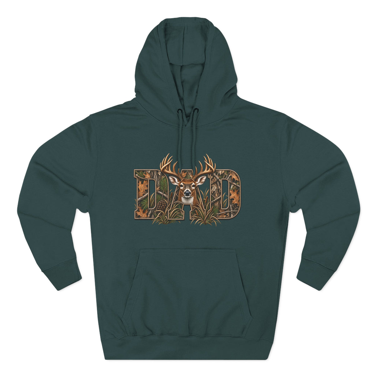 Dad Deer Camouflage Hoodie - Hunting Dad Fleece Pullover