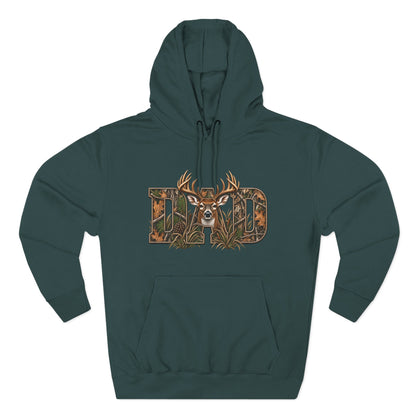Dad Deer Camouflage Hoodie - Hunting Dad Fleece Pullover