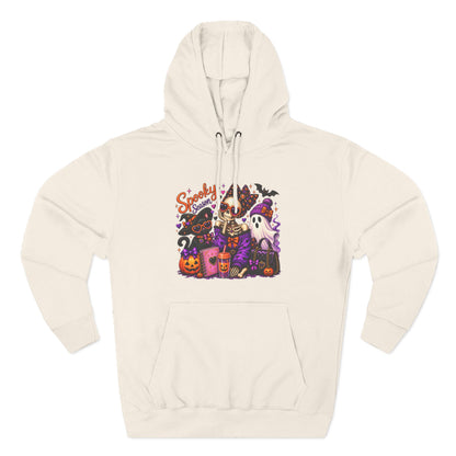 Halloween Ghost Crew Hoodie — 'Spooky Season' Cute Haunted Pumpkin Design