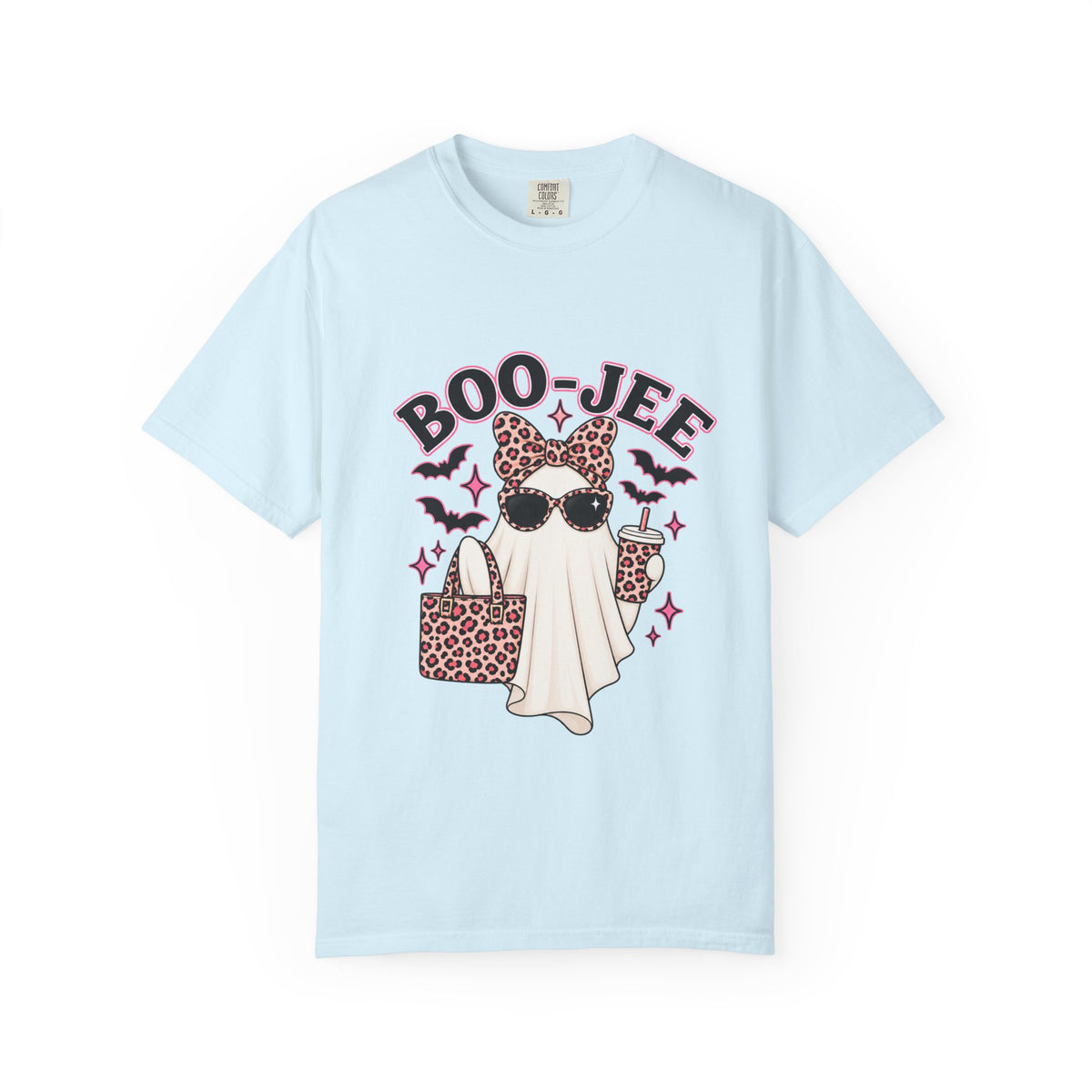 Boo-Jee Ghost Graphic T-Shirt — Leopard Print Halloween Tee
