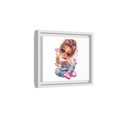 Girl Boss Wall Art — Framed Matte Canvas Print
