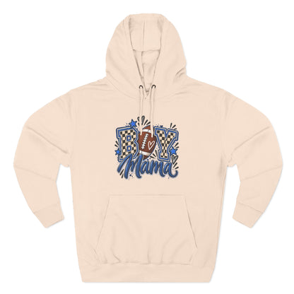 Football Mama Hoodie - 'Boy Mama' Cheerful Vintage Football Graphic Pullover